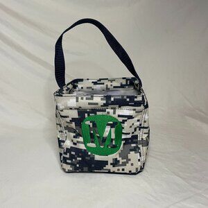 Thirty One Littles Carry All Caddy 6x6x6 Organizer Embroidered "M" Boys